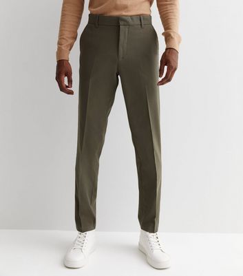 DKNY Slim Fit Khaki Trousers | Buy Online at Moss