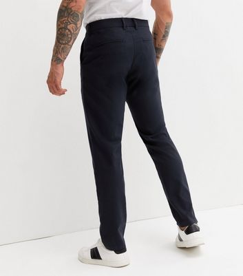 Navy Mid Rise Slim Suit Trousers | New Look