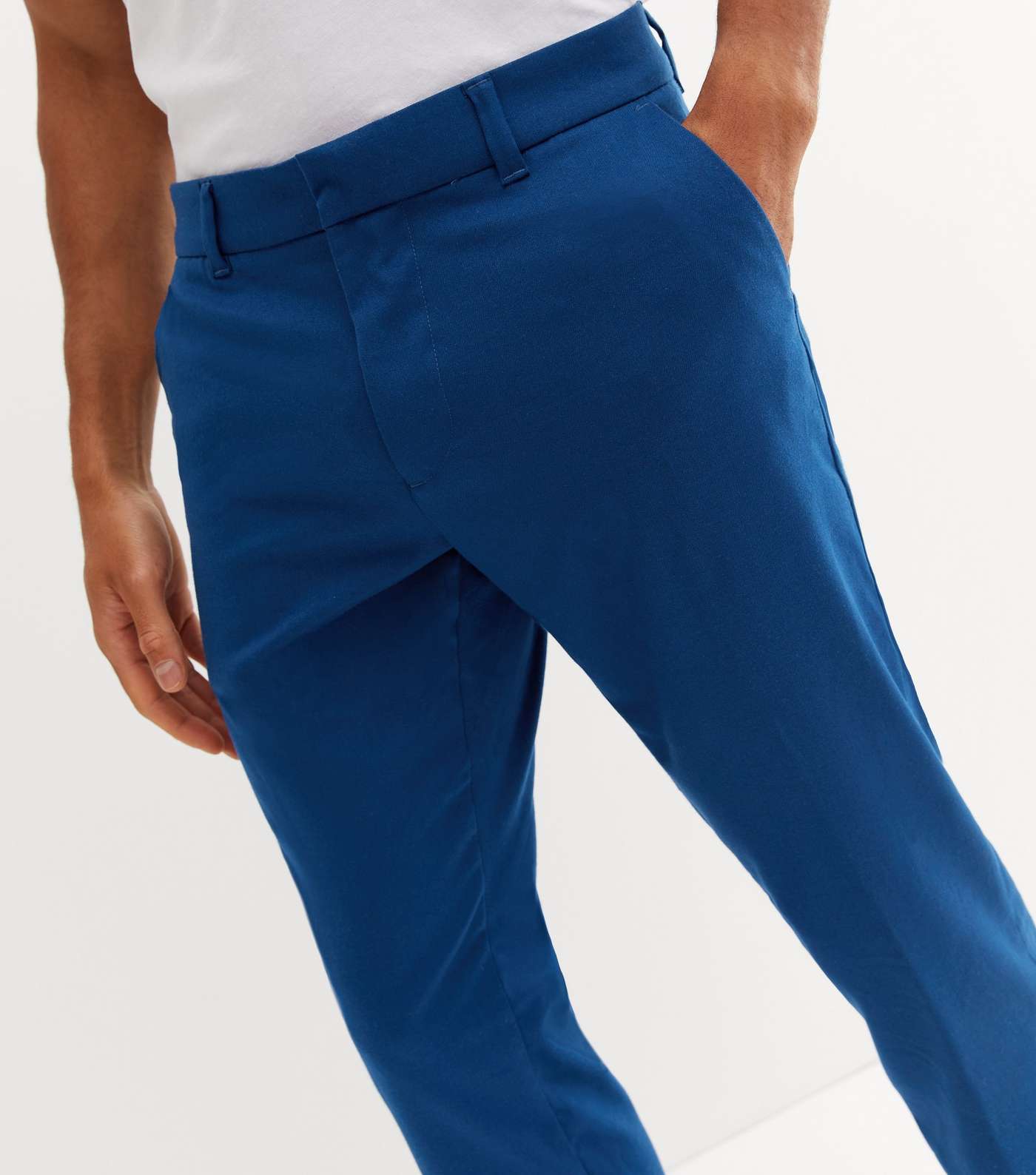 Indigo Mid Rise Slim Suit Trousers Image 3