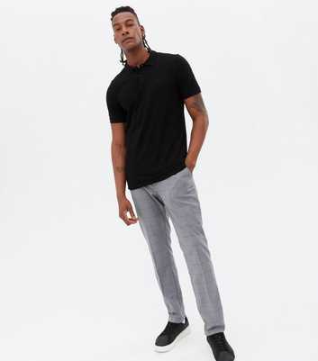 Grey Check Tapered Skinny Trousers