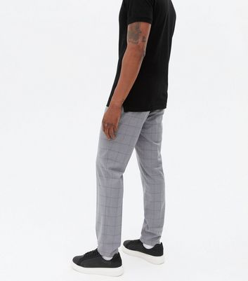 Buy Men Grey Super Slim Fit Checked Formal Trousers online  Looksgudin