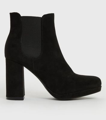 black suede chelsea boots womens new look