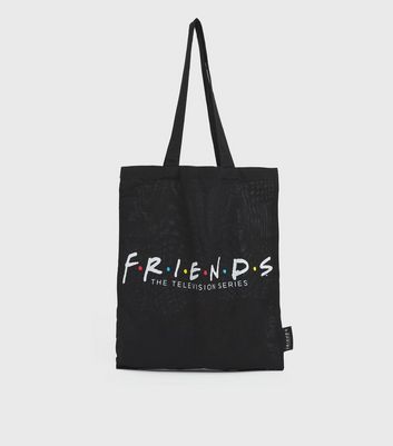 shop for Black Logo Friends Canvas Tote Bag New Look at Shopo