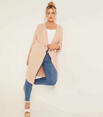 tie waist waterfall coat