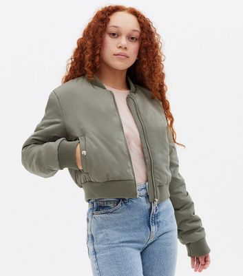 khaki long bomber jacket womens