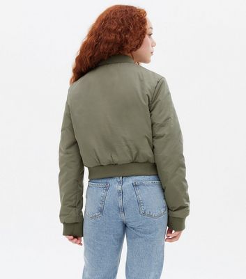 khaki bomber jacket