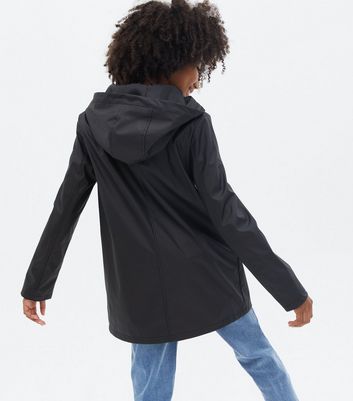 Girls Black Pocket Front Hooded Anorak | New Look