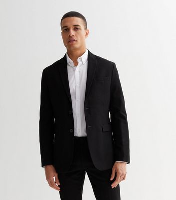 Black skinny fit suit jacket best sale