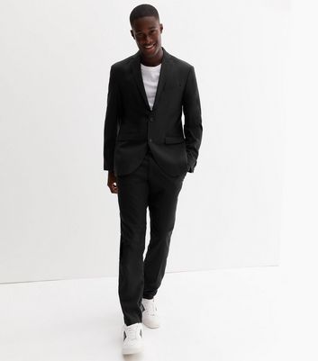 Black Slim Suit Jacket | New Look