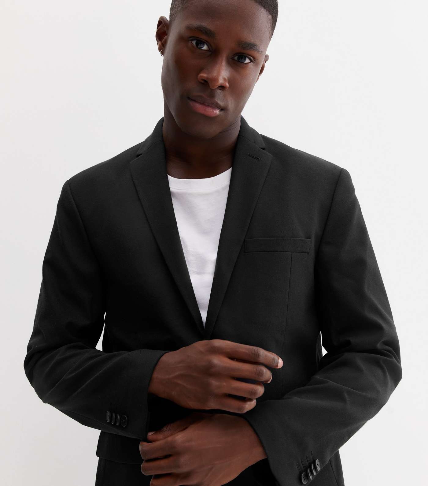 Black Slim Suit Jacket Image 3