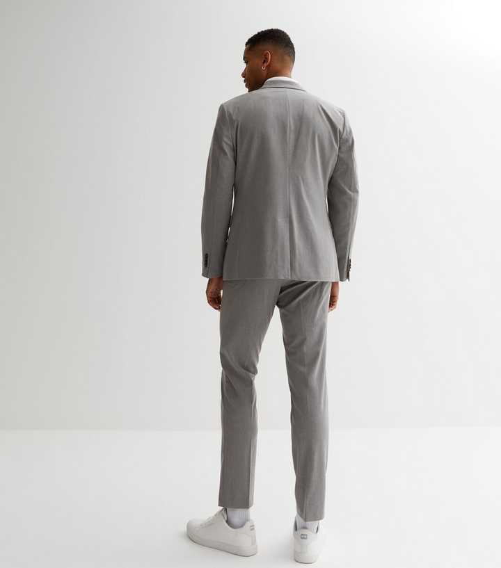 Suits, Slim Fit Grey Marl Waistcoat