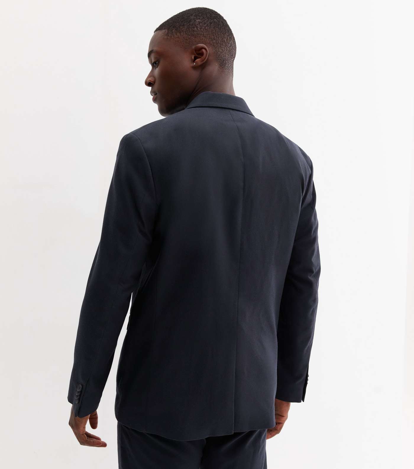 Navy Slim Suit Jacket Image 4