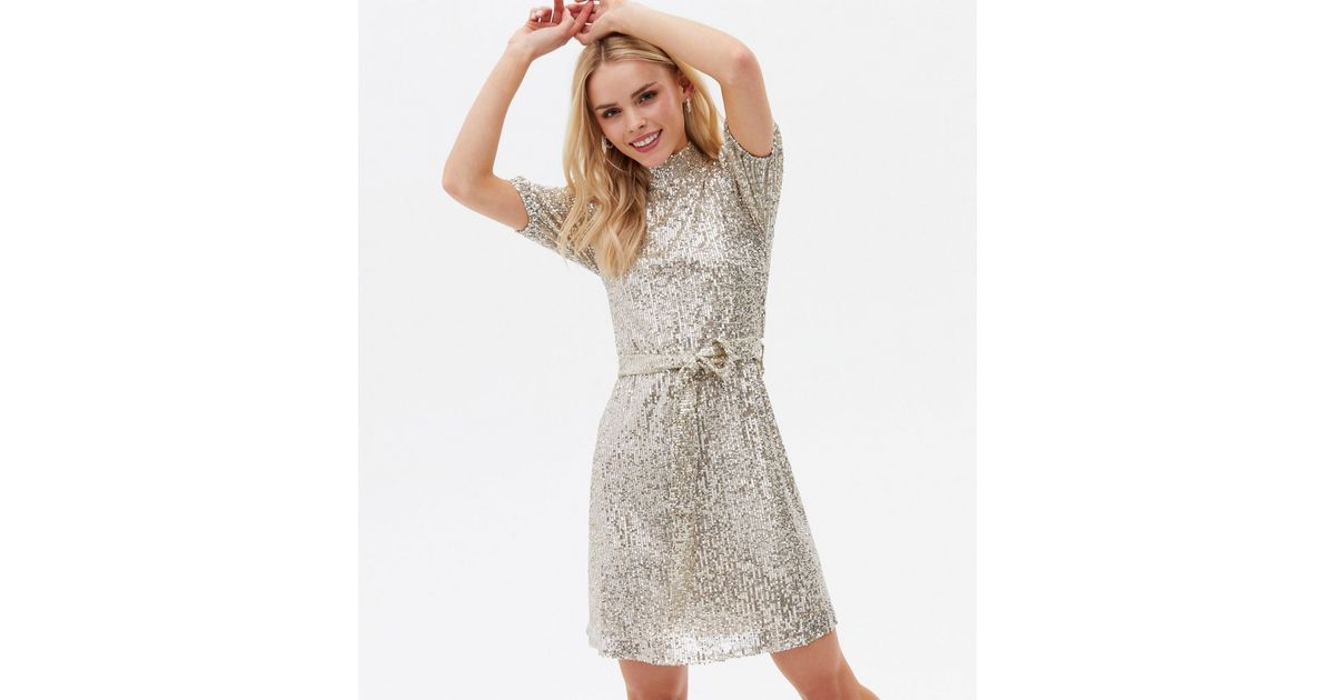 eprolo Glisten Rhinestones Mini Dress Silver / XL