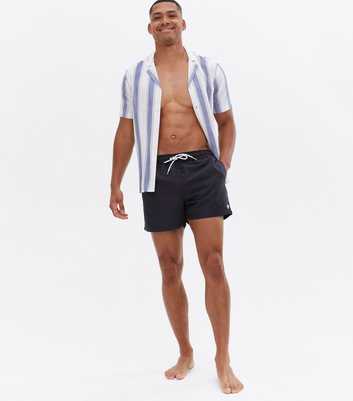 Black Regular Length Swim Shorts
