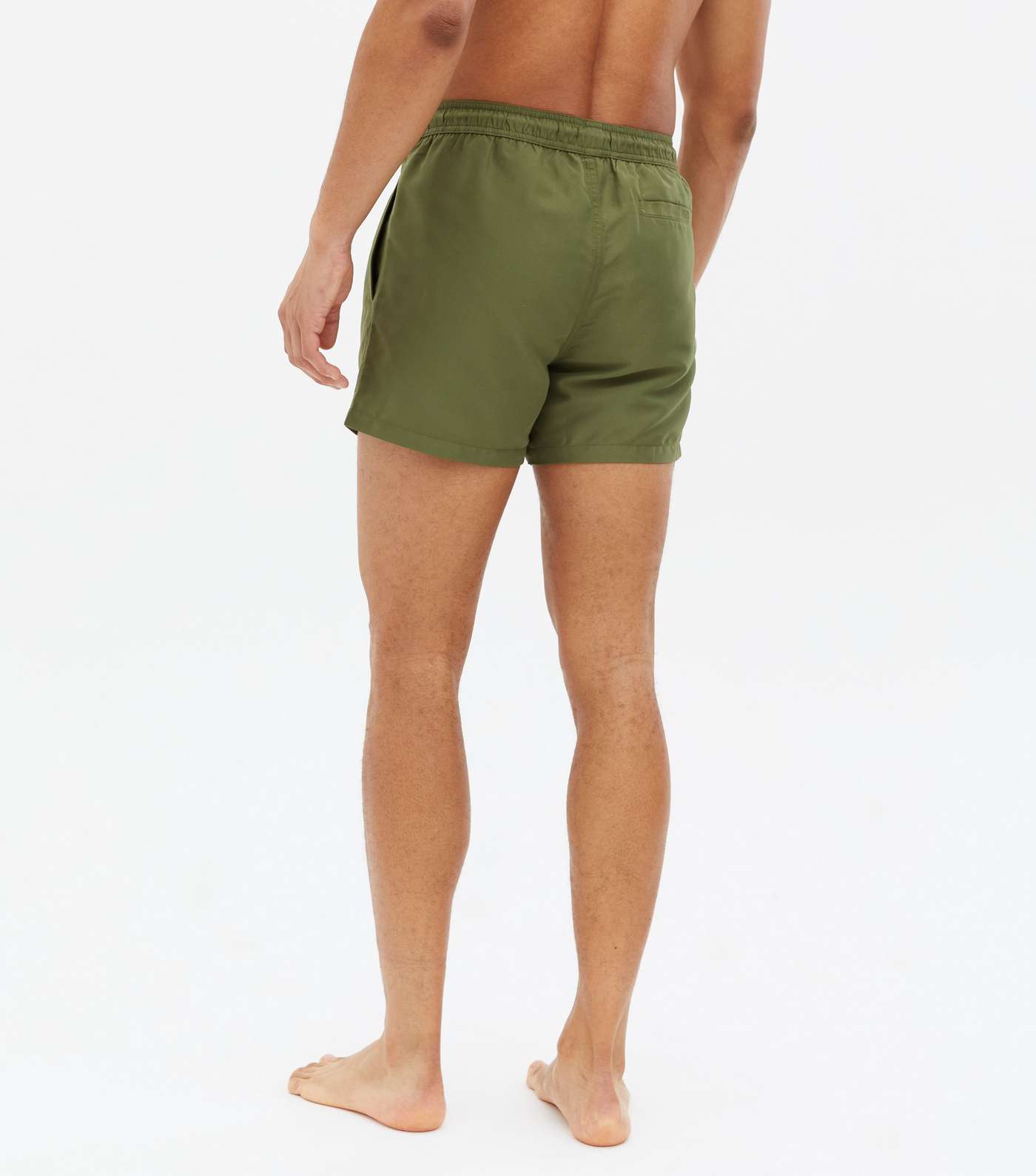 Khaki Regular Length Swim Shorts Image 4