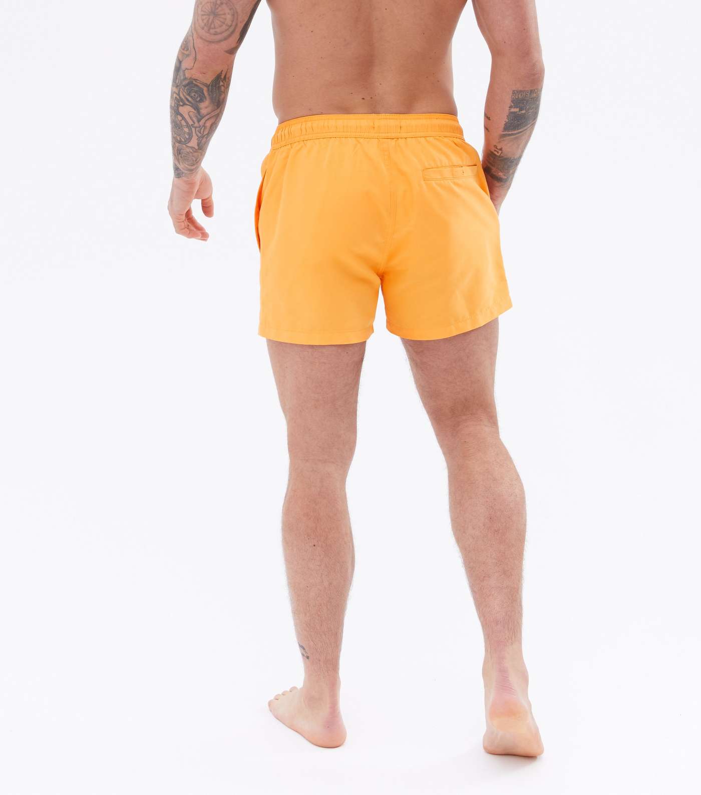 Orange Regular Length Swim Shorts Image 4