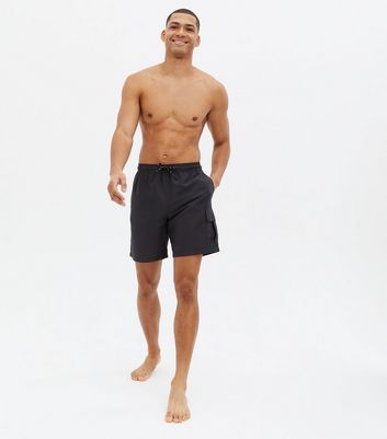 mens long length swim trunks