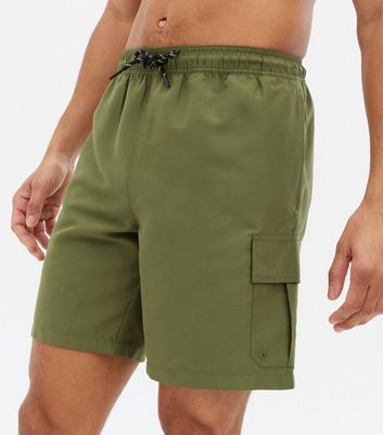 Longer length sale khaki shorts