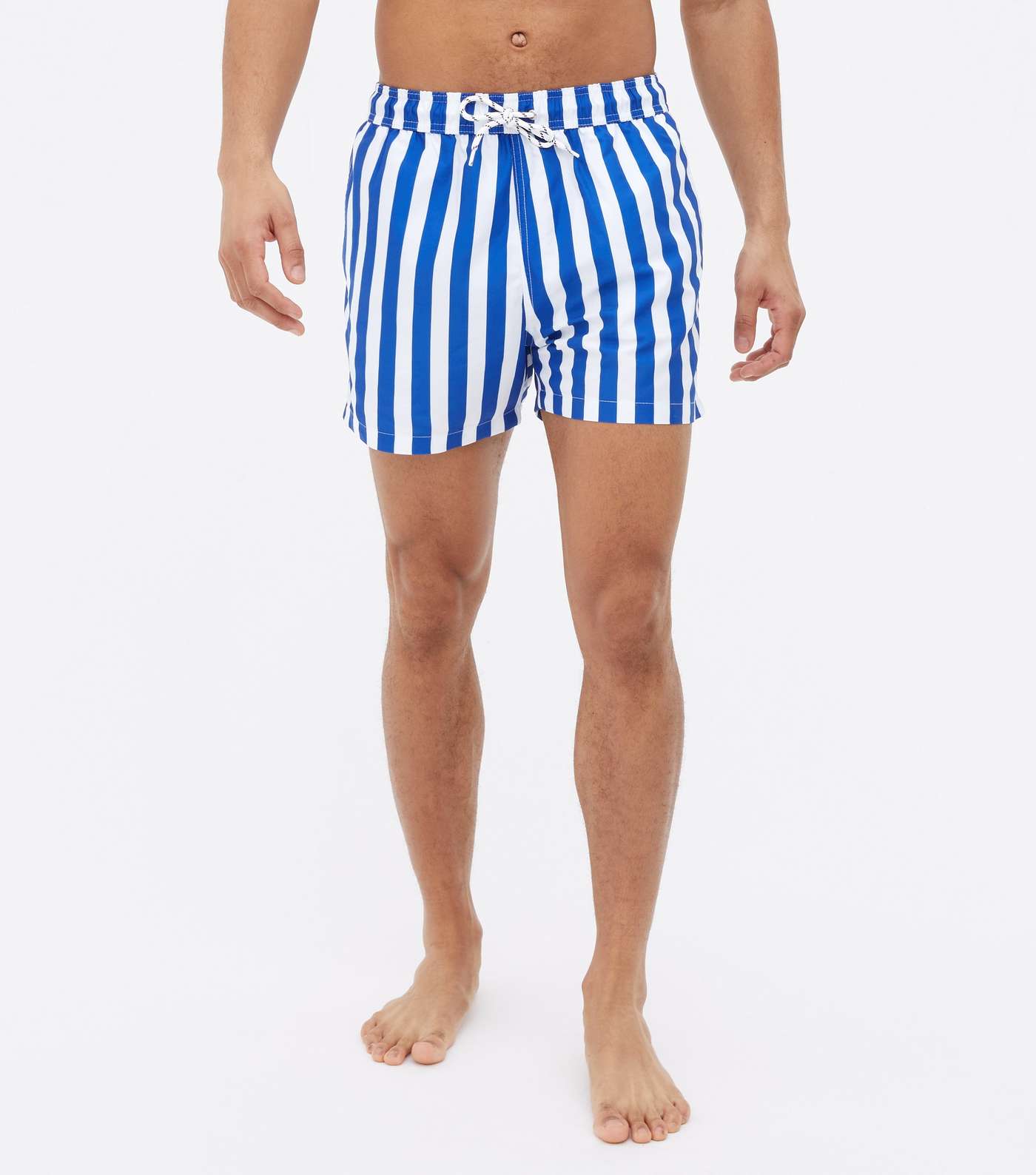Bright Blue Stripe Swim Shorts Image 2