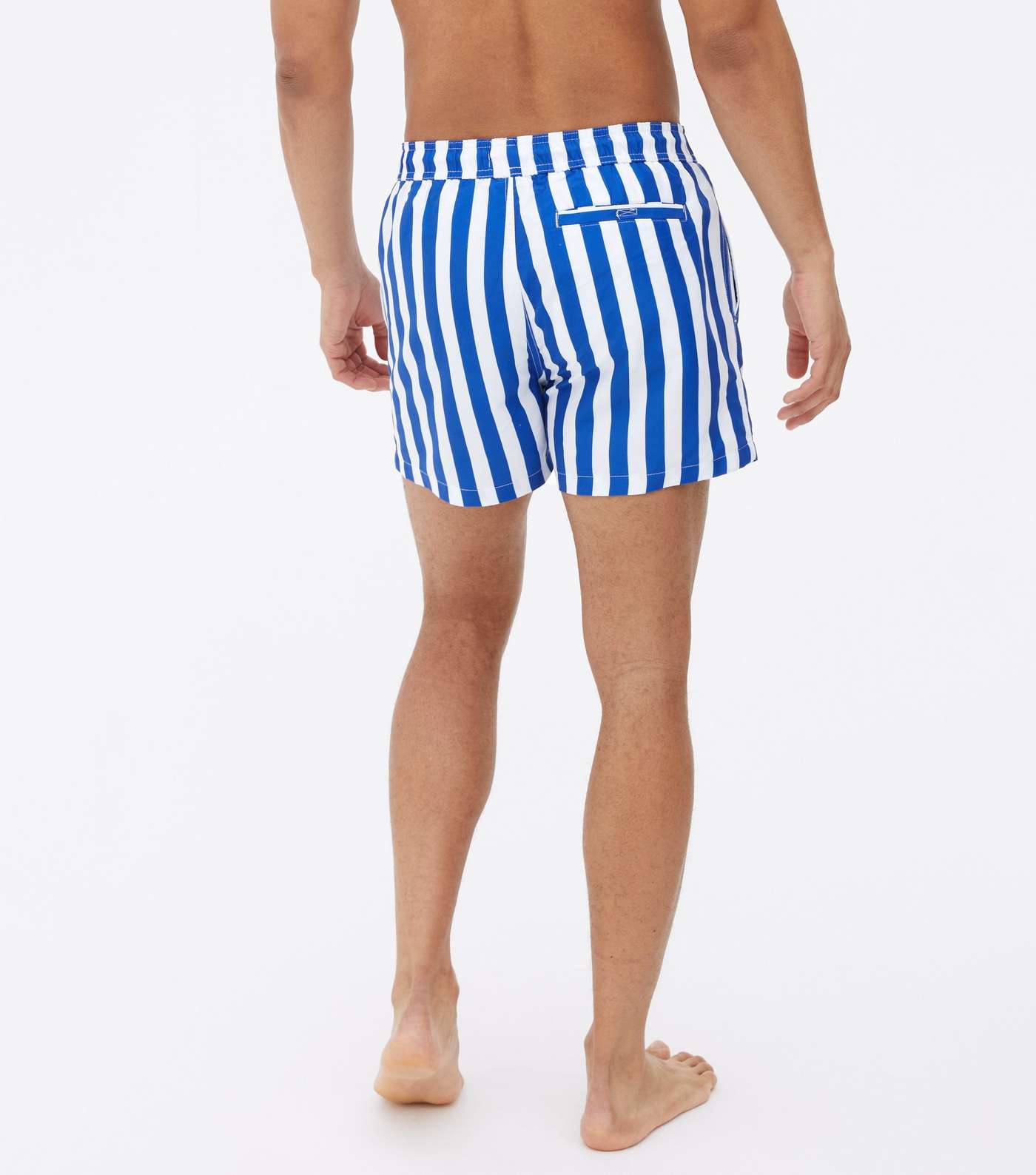 Bright Blue Stripe Swim Shorts Image 4