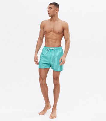 Turquoise Stripe Swim Shorts | New Look