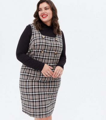 New look plus sales size pinafore dress