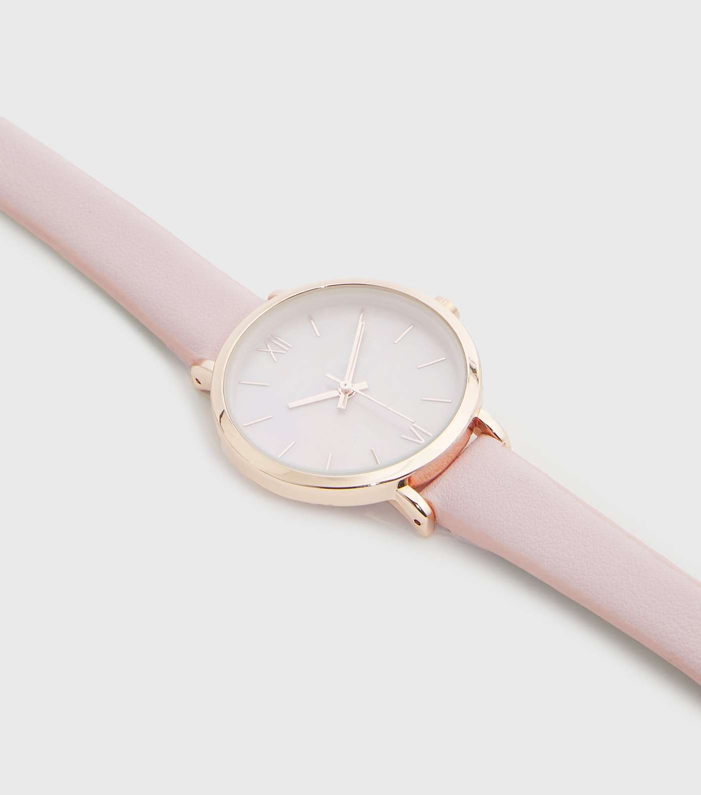 Pink Leather-Look Skinny Strap Watch Image 2
