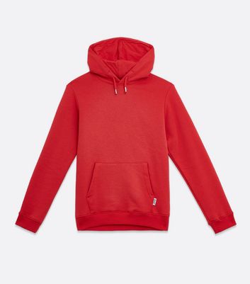 Boys Red Jersey Pocket Front Hoodie