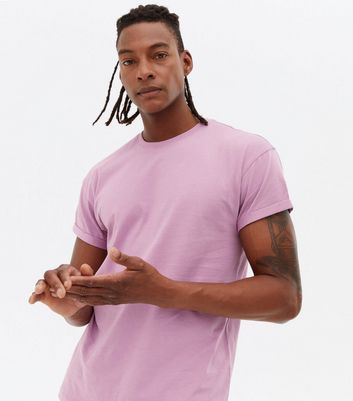 Lilac Crew Neck Roll Sleeve T-Shirt 