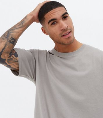 Grey Short Sleeve Crew Oversized T 