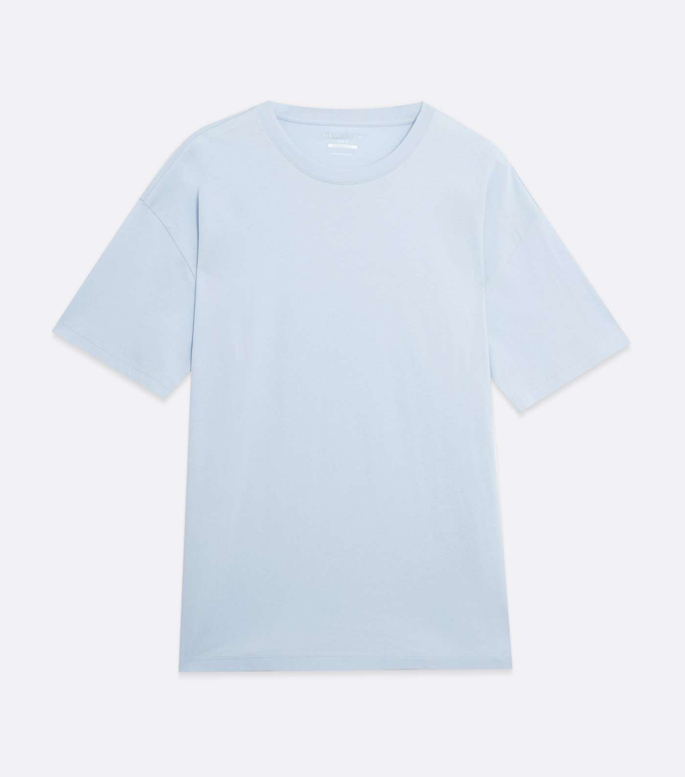 Pale Blue Short Sleeve Crew Oversized T-Shirt Image 5