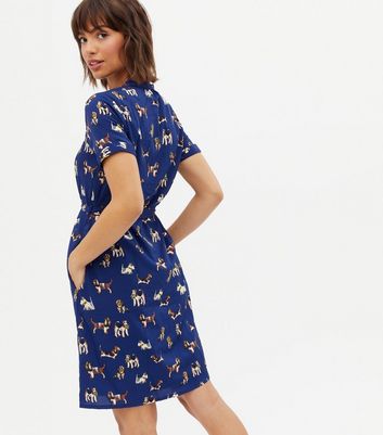 yumi dog print dress