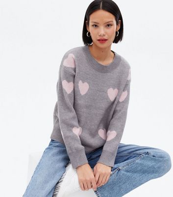 Grey on sale heart jumper