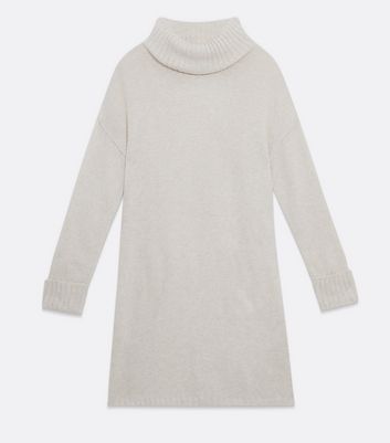 Click to view product details and reviews for Jdy Cream Roll Neck Mini Jumper Dress New Look.