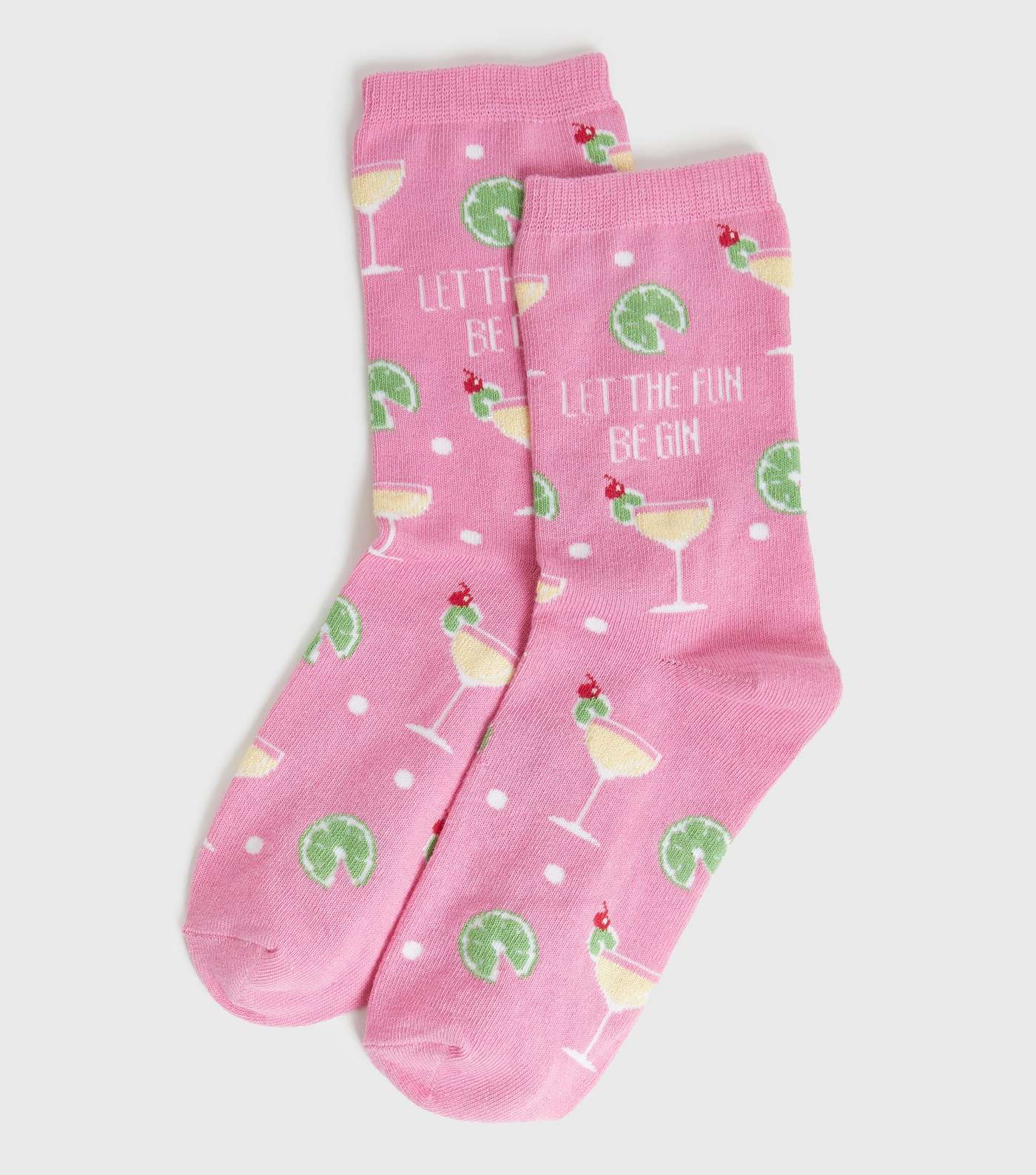 Mid Pink Let The Fun Be Gin Socks