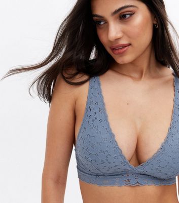 light blue halter bralette