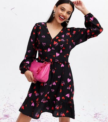 new look heart dress