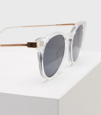 Men's Clear Frame Sunglasses New Look