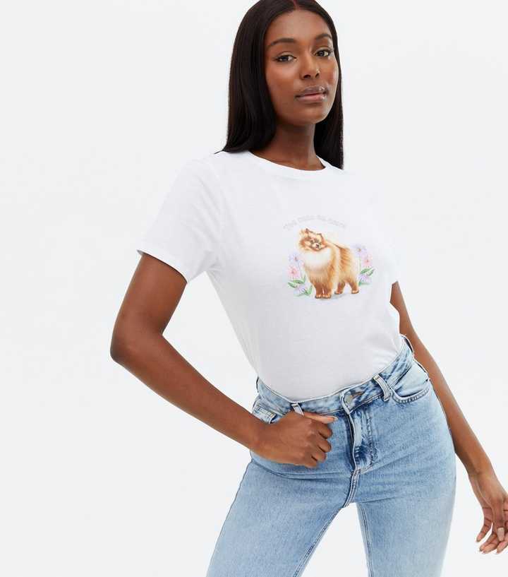 new look dog t shirt
