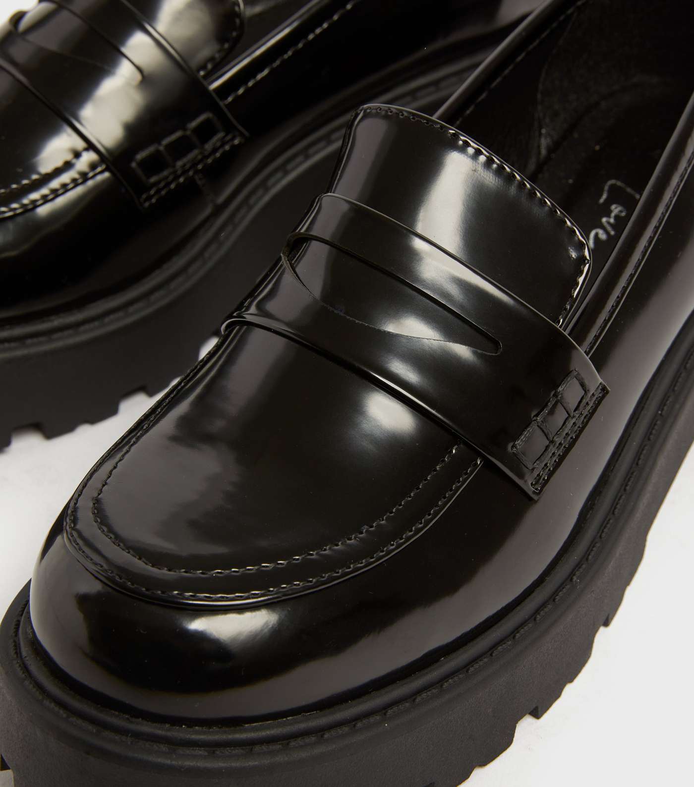 Black Chunky Cleated Loafers Image 4