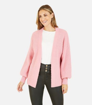 Mela Pink Knit Puff Sleeve Relaxed Fit 