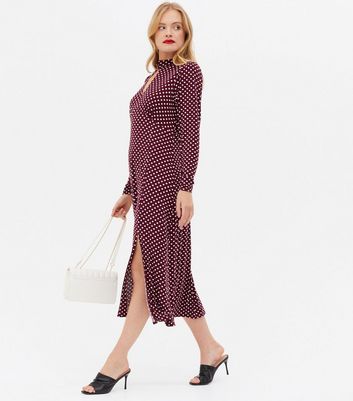 topshop rust spot dress