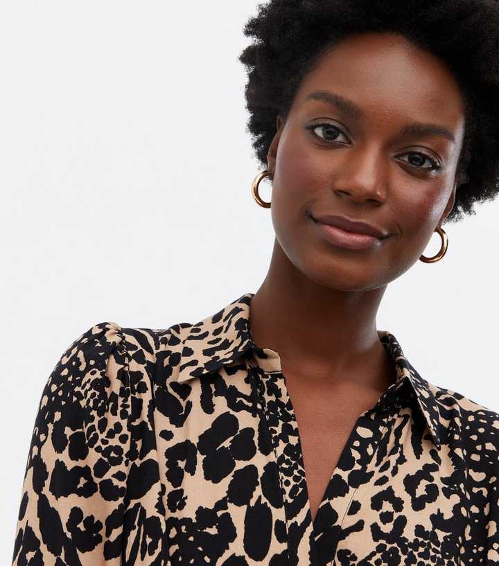 j crew leopard print blouse