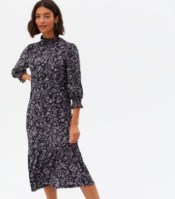 New look hot sale grey floral dress