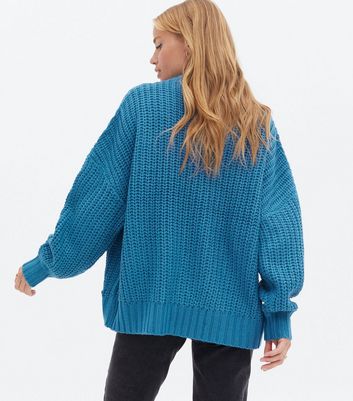 bright blue knitted jumper