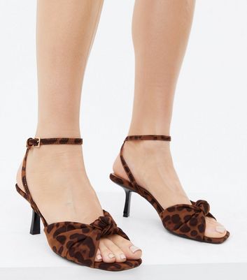 Wide fit leopard hot sale print heels