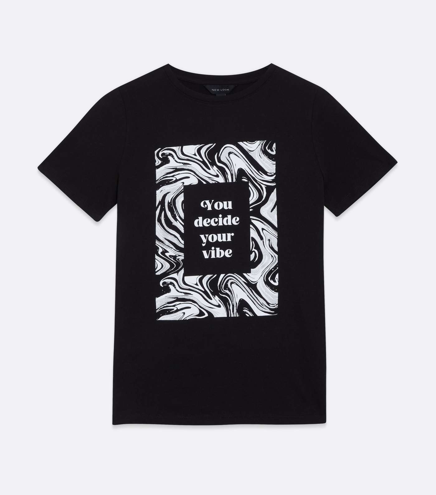 Black Marble Box Decide Your Vibe Logo T-Shirt Image 5