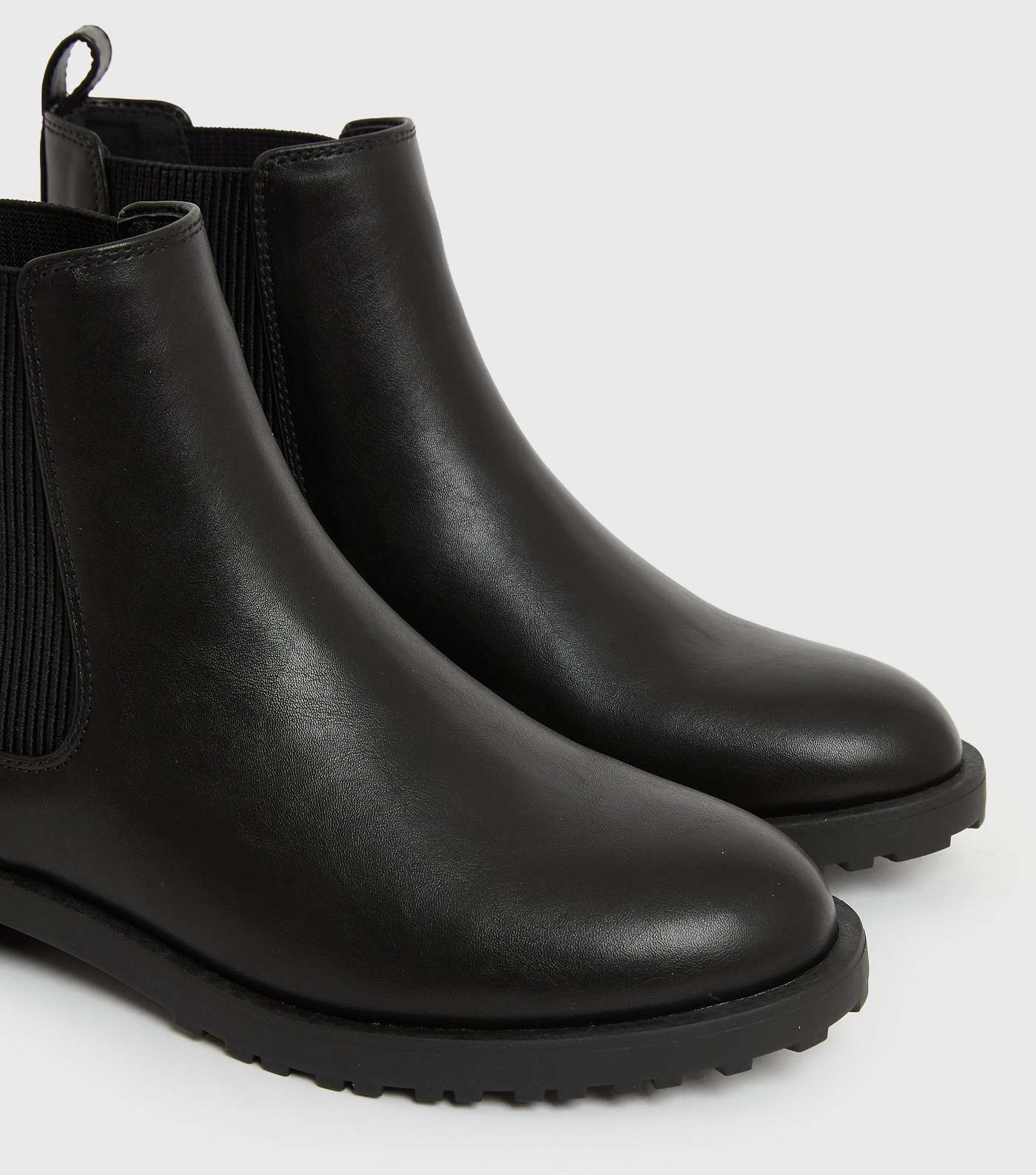 Black Cleated Chelsea Boots Image 4