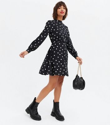 new look black and gold dress