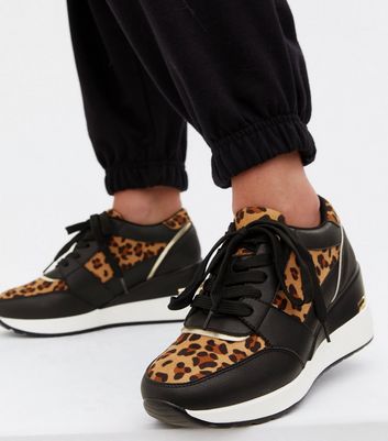 Black leopard sneakers online